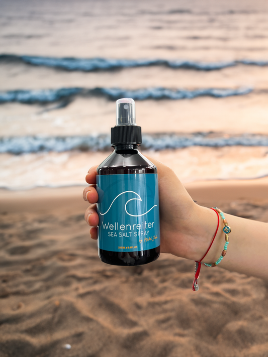 wellenreiter, seasaltspray, haarpflege, stylingprodukt, meersalzspray, sommer, haarpflege im sommer